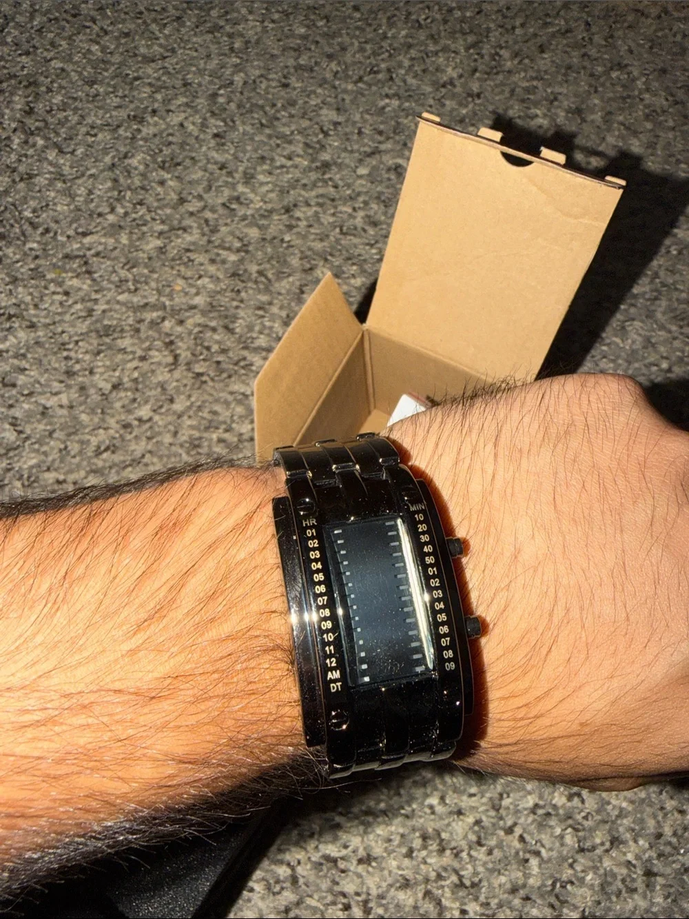 Black Digital LED Bracelet Watch - Stylish Wearable